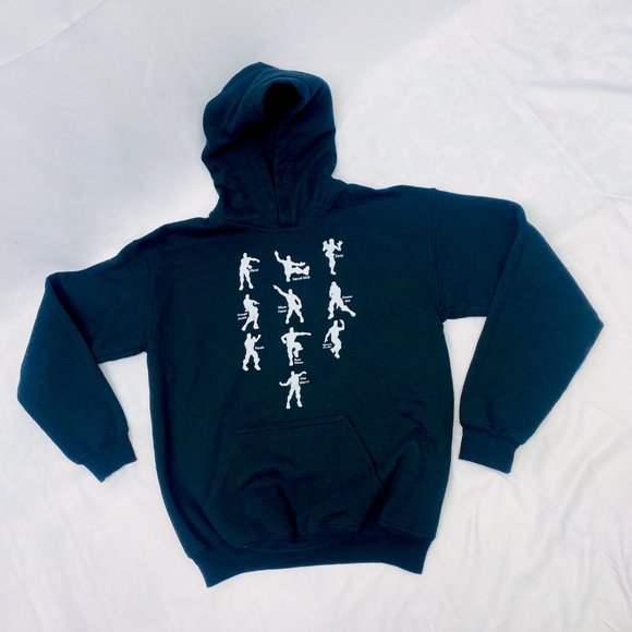 Boy's Black Hoodie | Floss Like A Boss Trendy Kid's Hooded Sweatshirt | Gildan L - Picture 3 of 7